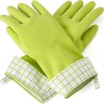 Full Circle Splash Patrol Natural Latex Cleaning and Dish Gloves, Medium/Large, Green
